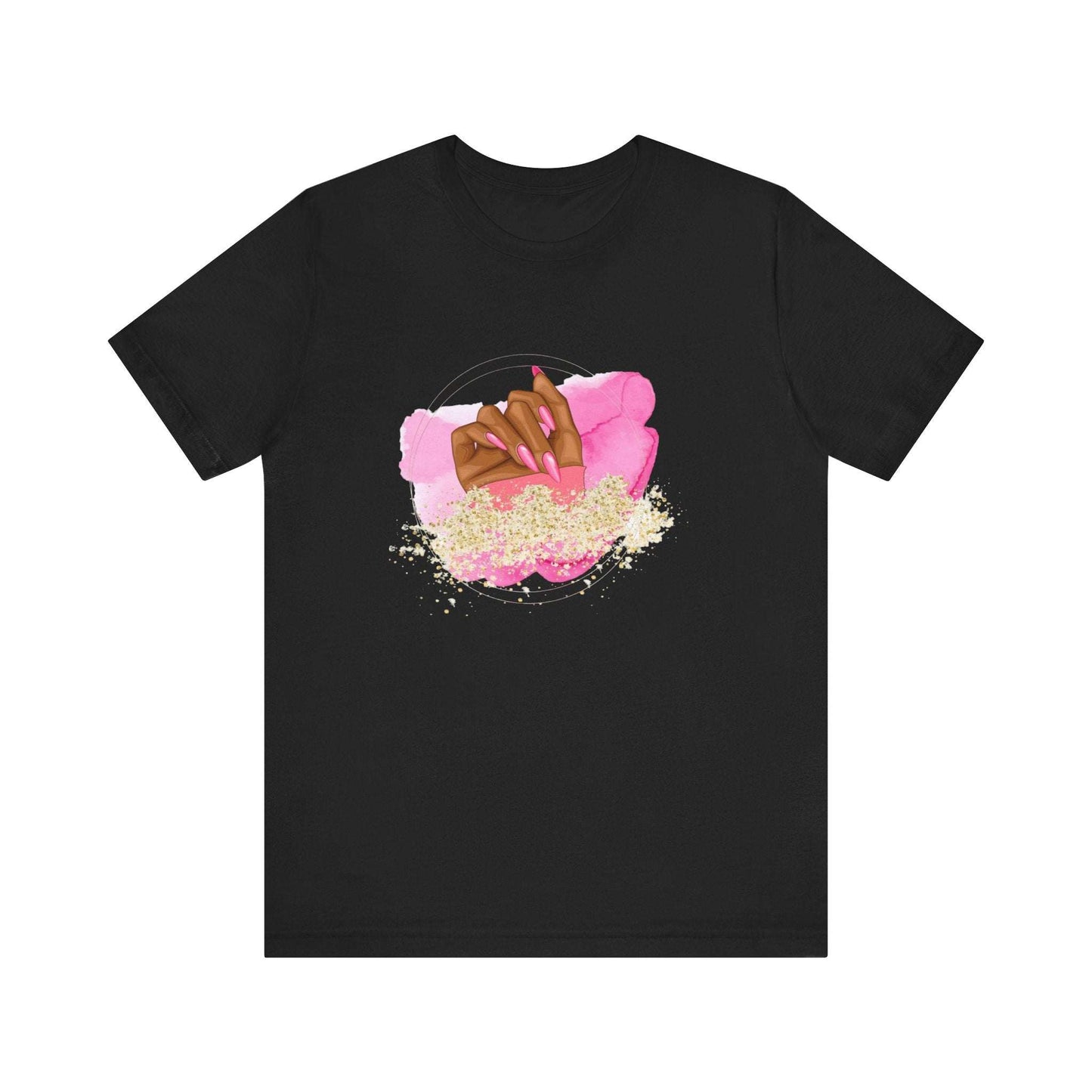 Glamorous Nail Art Short Sleeve Tee