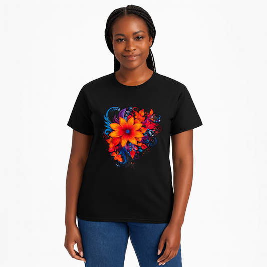 Floral Art Graphic T-Shirt